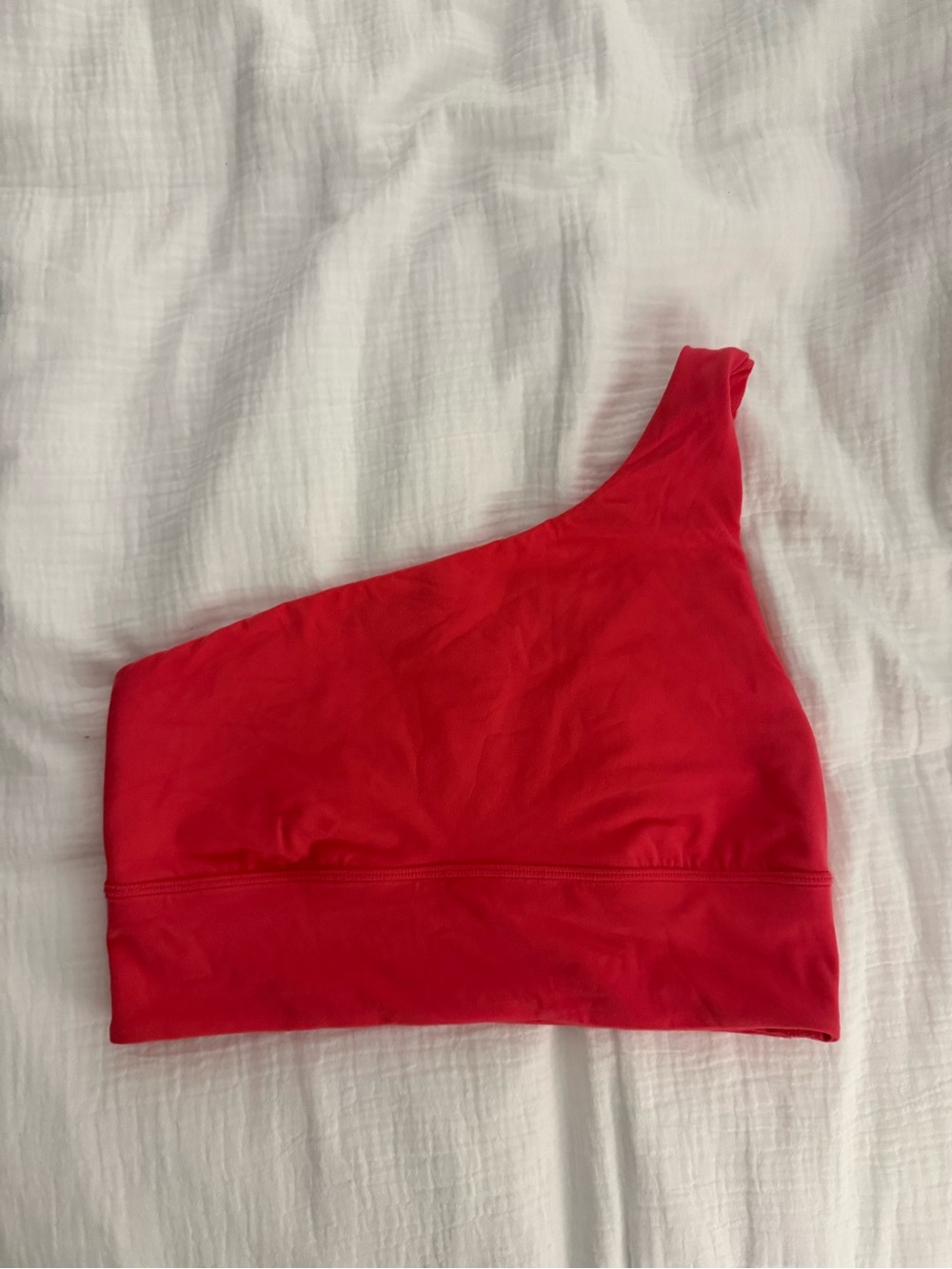 lululemon athletica One-Shoulder Sports Bra in Red